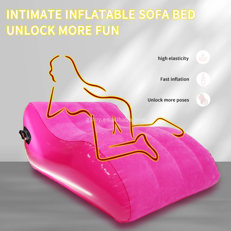 Portable inflatable lounge S shaped air sofa sex love lounge chair