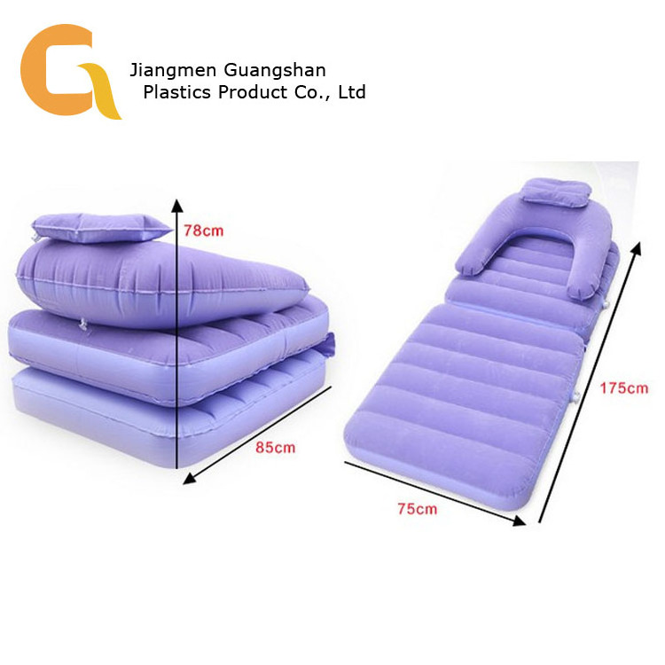 home folding adult reclining flocked inflatable couch bed sofa and love seat