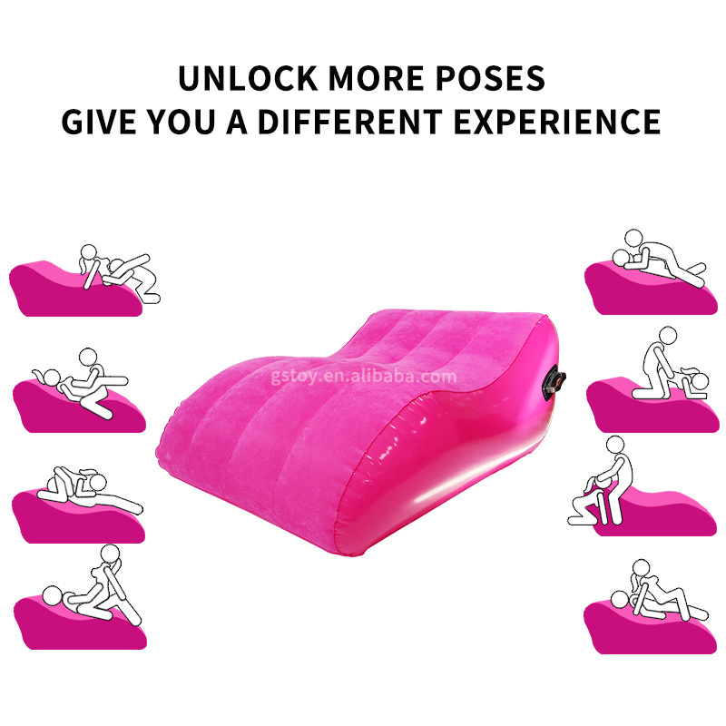 Portable inflatable lounge S shaped air sofa sex love lounge chair