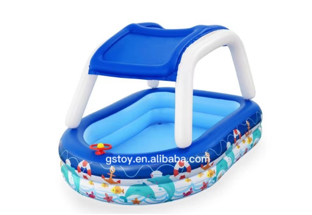 outdoor play water inflatable paddling pool baby swimming pool with canopy