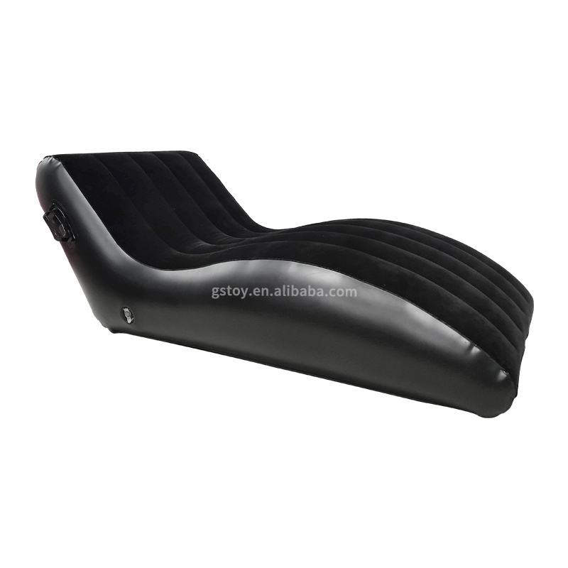 S Shape Magic Sofa Deeper Position Support Flocking Inflatable Sex Sofa