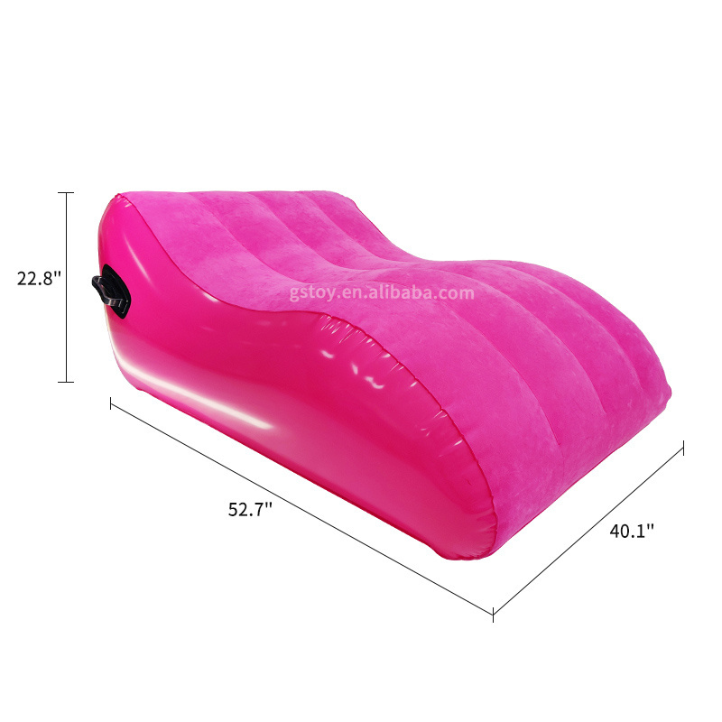 Portable inflatable lounge S shaped air sofa sex love lounge chair