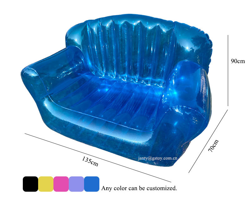 Inflatable  ice bucket couch with a cooler below the seat