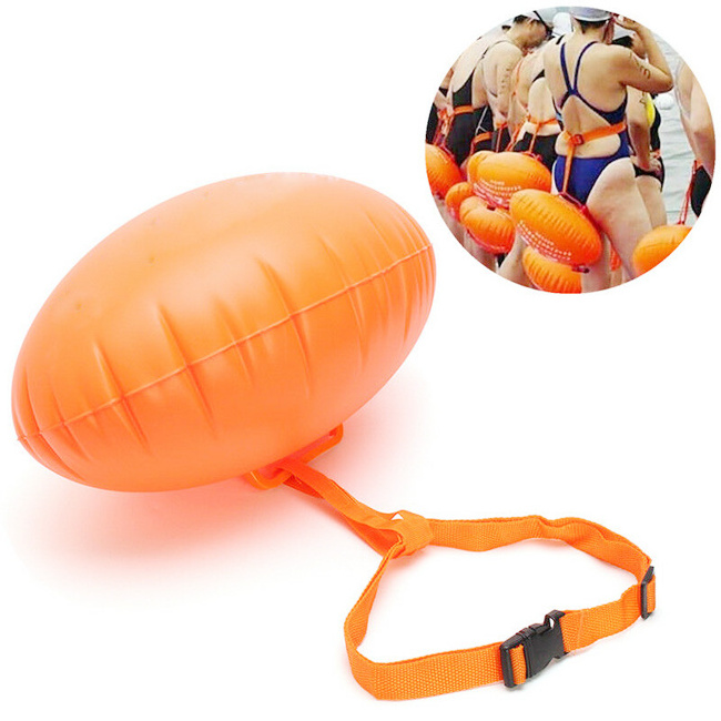 Inflatable Open Water Swim Buoy Air Bag Device Tow Float Swimming