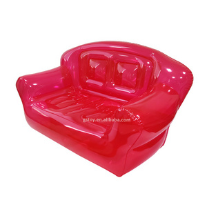 transparent pink inflatable lounger air sofa double chairs for outdoor and indoor