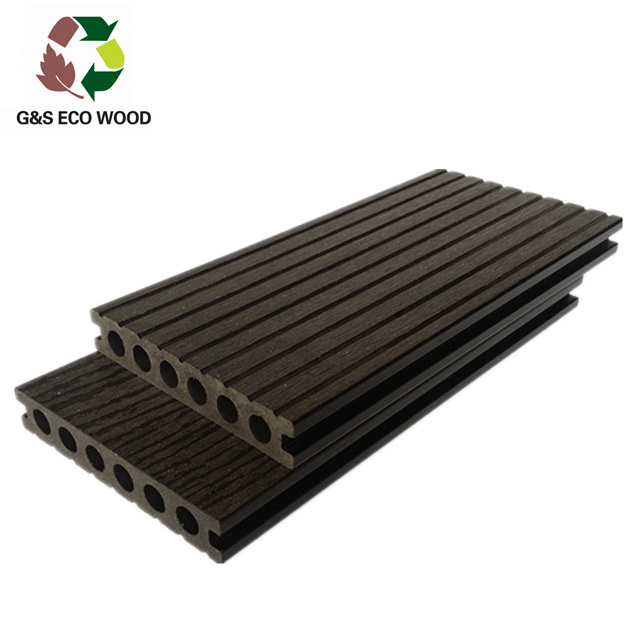 Cheap Hollow anti-rot composite wood plastic wpc decking floor