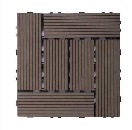 Non-slip terrace low price wpc diy tiles waterproof outdoor wpc deck tiles