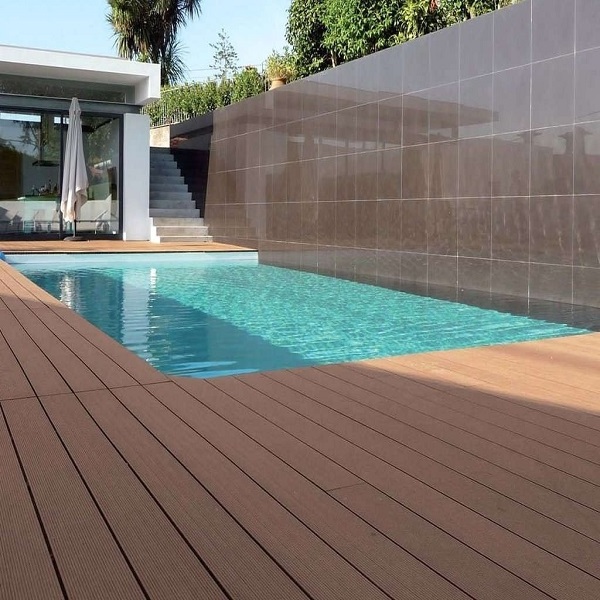 Outdoor anti-uv hollow fireproof composite timber wpc decking floor