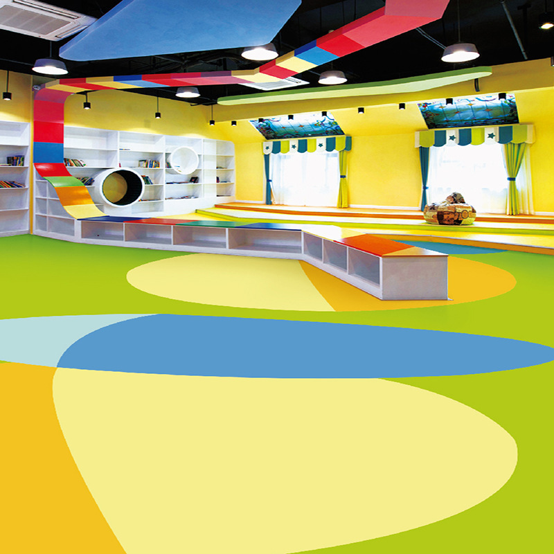 Commercial plastic floor glue 2.0 environmental protection high wear resistant layer dance school pvc flooring roll