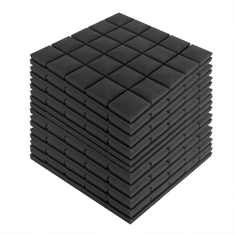 Black Sound Proof Foam Sound Absorption Studio Treatment Wall Panels Soundproof Acoustic Foam