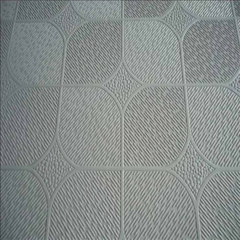 3D PVC Panel Interior Effect Gypsum Building Materials Square Shape False Ceiling Board Tiles Decoration Modern Wall Panels