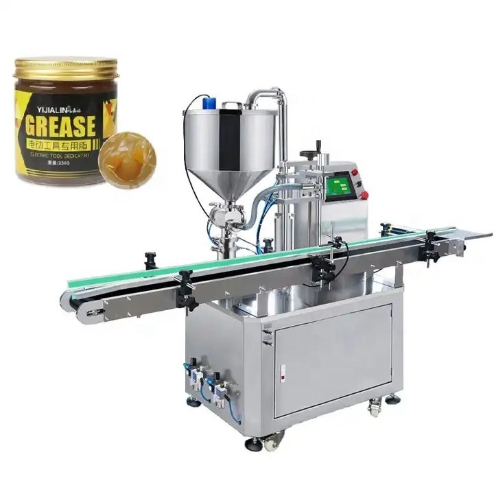 Fully Automatic High speed High viscosity Rotary Lobe Pump Honey Cartridge Automobile Aerosol Grease filling machine