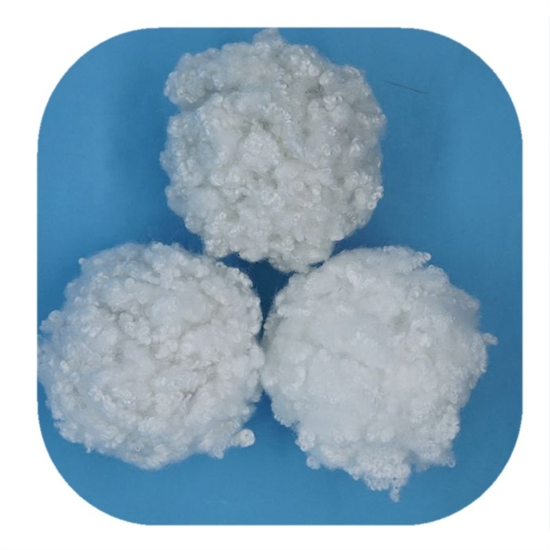 7D 64mm HCS hollow conjugated siliconized polyester fiber fill for furniture