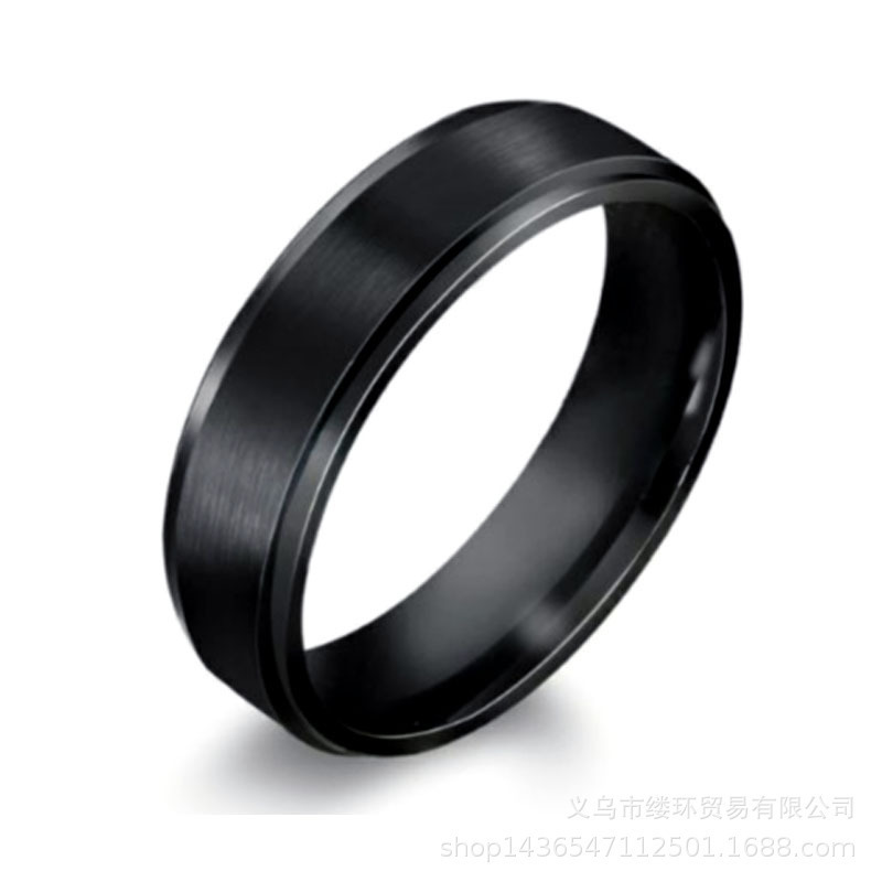 Fashion Good Quality Simple Titanium Steel Couple Rings for Men Jewelry