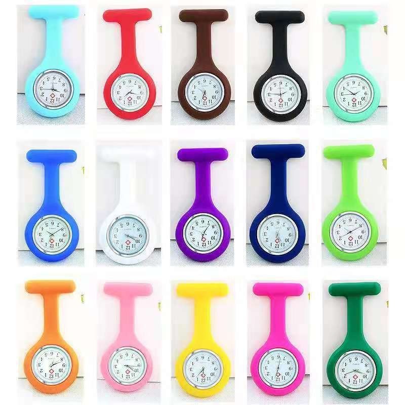 Hot sale Multi Colours Portable Waterproof  Supper Cute Nurse Watch Pocket Silicon Nurse Watch Nursing Fob Watch