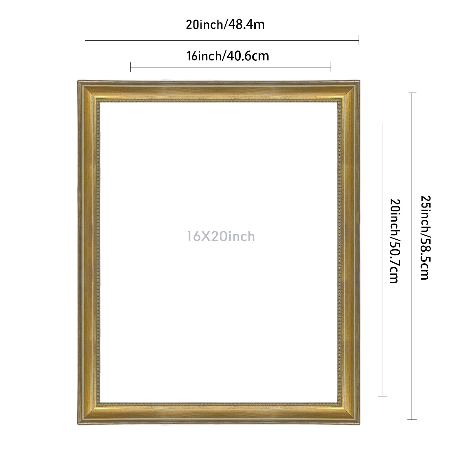 Factory Price Wall Photo Frame Moulding Wood Design A4 12x18 20x24 20x30 Artwork Gold Picture Frame for Home Decor