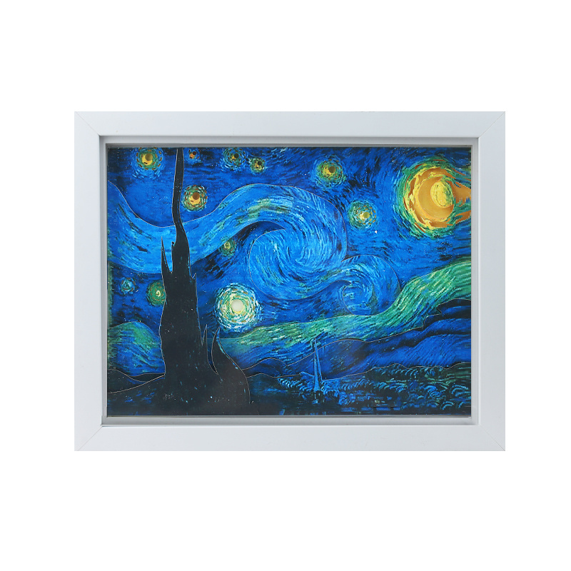 Wholesale Home Decoration Wooden Night Lightbox 3d Photo Led Shadow Box Frames With Led Light