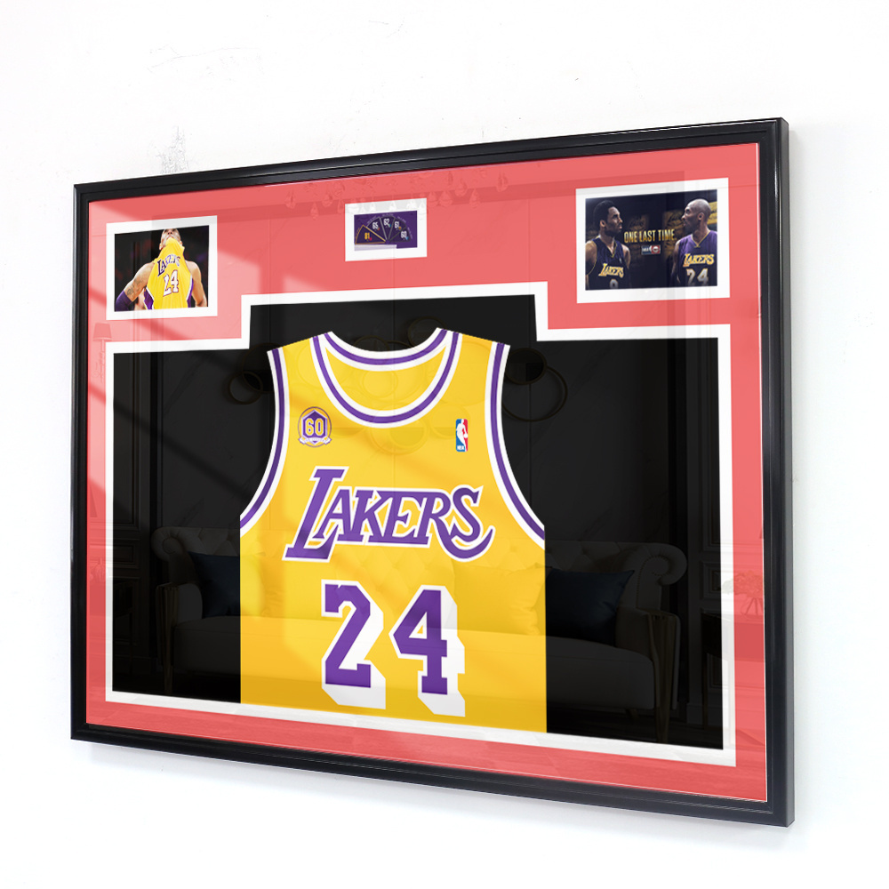 Home Decor 3D Basketball Shirt Display Shadow Box  Solid Wooden Football Jersey Frame