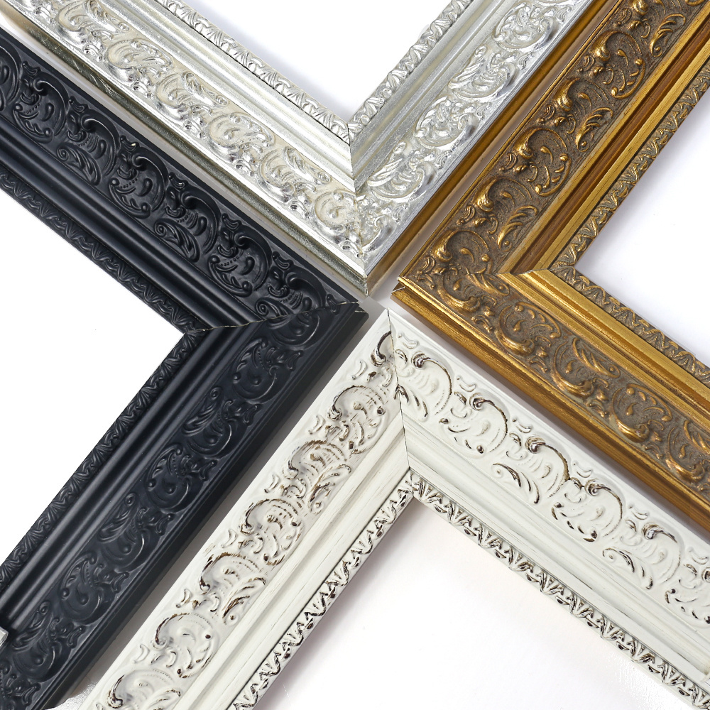 Best New Products Natural Wood Picture Frames Retro American Style Pine Painting Frame Moulding