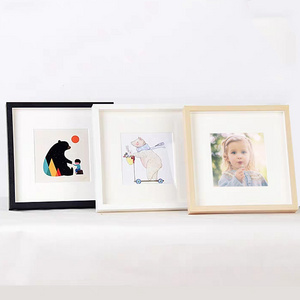 Custom Gift  8*8 White Wall Art 3D Deep Square DIY Wholesale Wooden Shadow Box Photo Frames