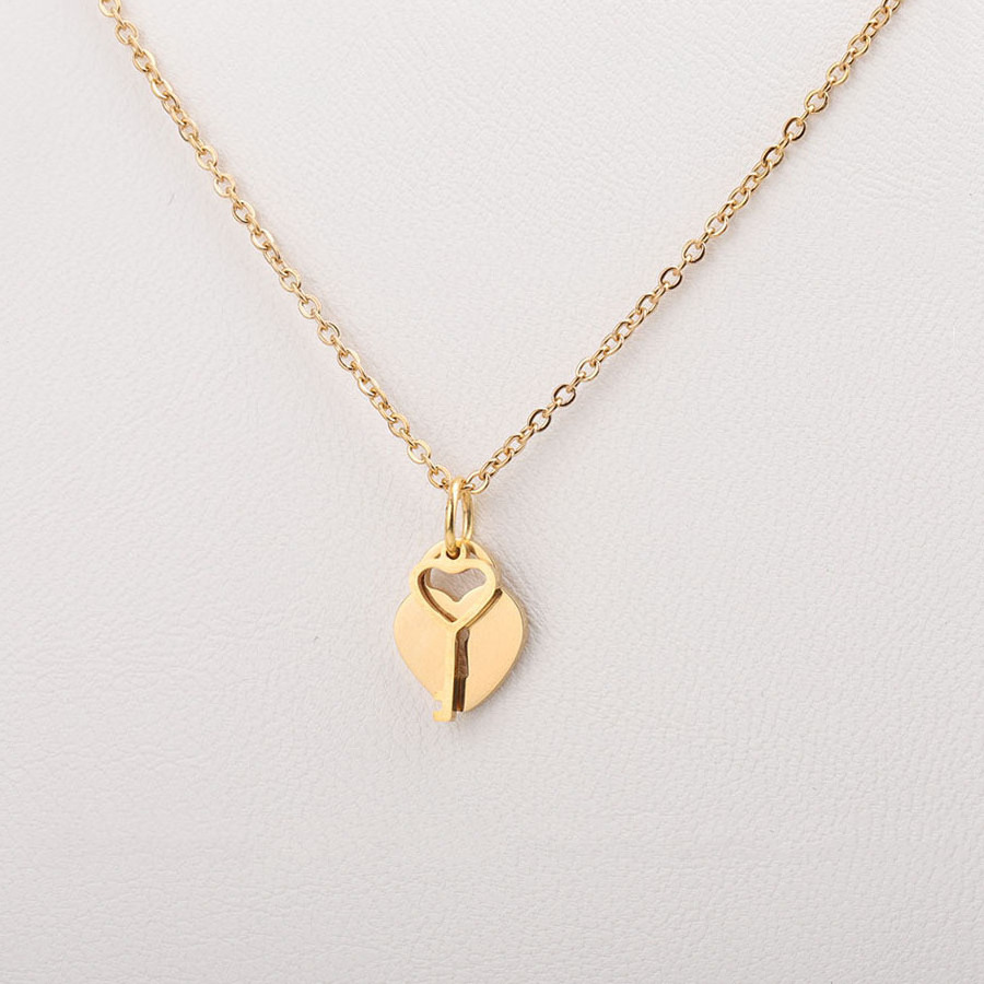 Wholesale Key My Heart Necklace Stainless Steel necklace chain rose gold , gold , silver lock and key necklace pictures