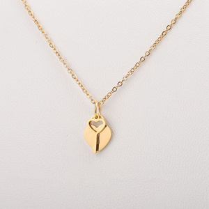 Wholesale Key My Heart Necklace Stainless Steel necklace chain rose gold , gold , silver lock and key necklace pictures