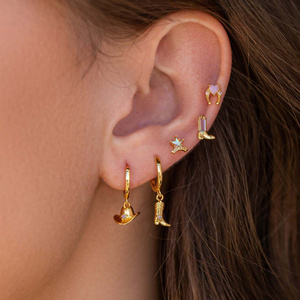 2023 New Western Personality High Quality Copper 18k Gold Plated Drop Earrings Aretes De Moda Cowboy Boots Hat Charm Earrings