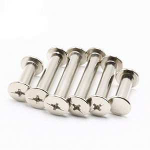 Stainless Steel Flat Slotted Brass Chicago Binding Book Screws