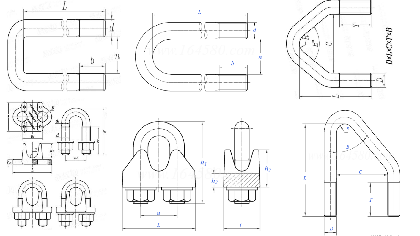 Wholesale Cheap Price Flat U Bolt Stainless Steel Square U Bolts and Nuts