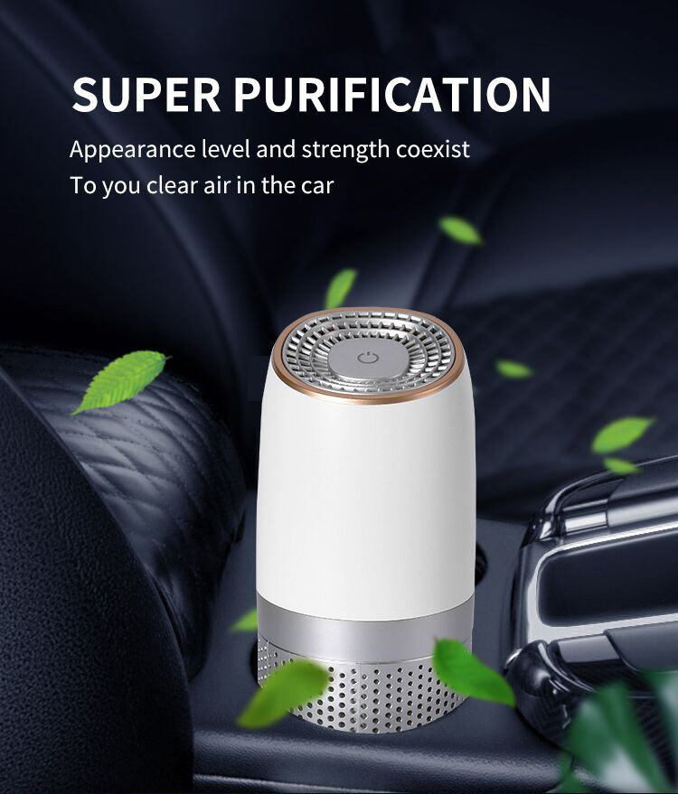 USB HEPA Fresh Air Negative Ion Portable Cleaner Oxygen Removes PM2.5 Smoke Odors ionizer Car air purifier