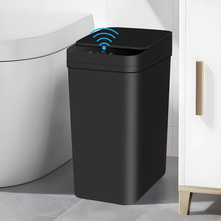 Touchless Motion Sensor Small Slim Garbage Can Smart Electric Narrow Waterproof Garbage Bin Trash Can With Sensor