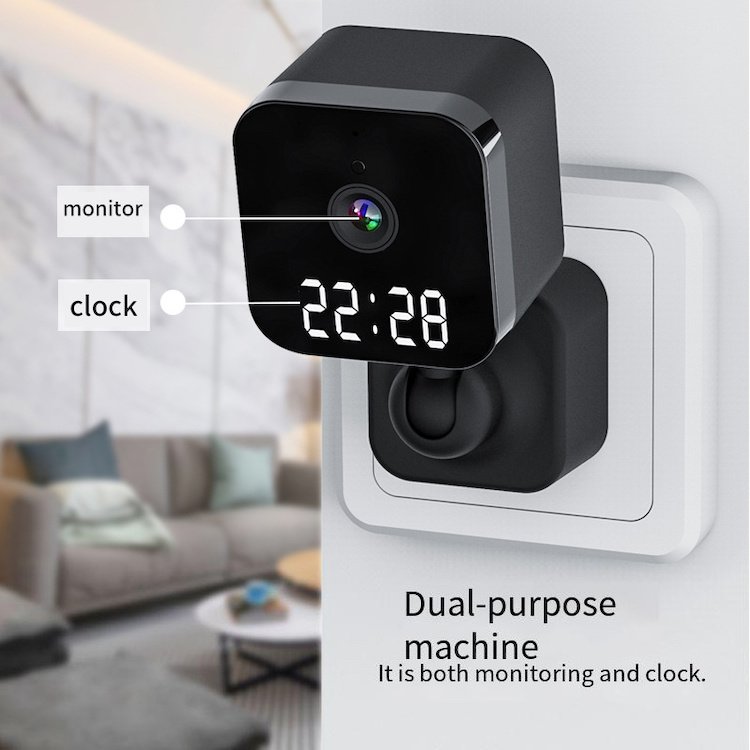 Wireless WiFi Cam Home Security Motion Detector Clock Surveillance Smart Camera