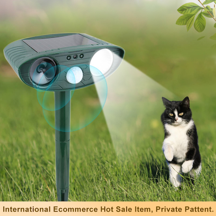 Solar Ultrasonic Waves Rat Rodent Pest Snake Repeller FLY Rechargeable Mosquito Dogs Cats Animal Repeller