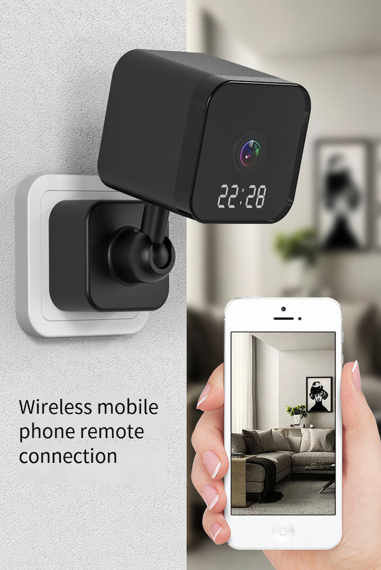 Wireless WiFi Cam Home Security Motion Detector Clock Surveillance Smart Camera