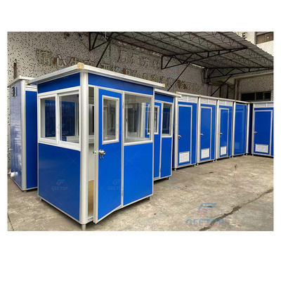 Prefabricated Portable Small Size Mini Box Shopping Security Booth Movable Security Surveillance Kiosk