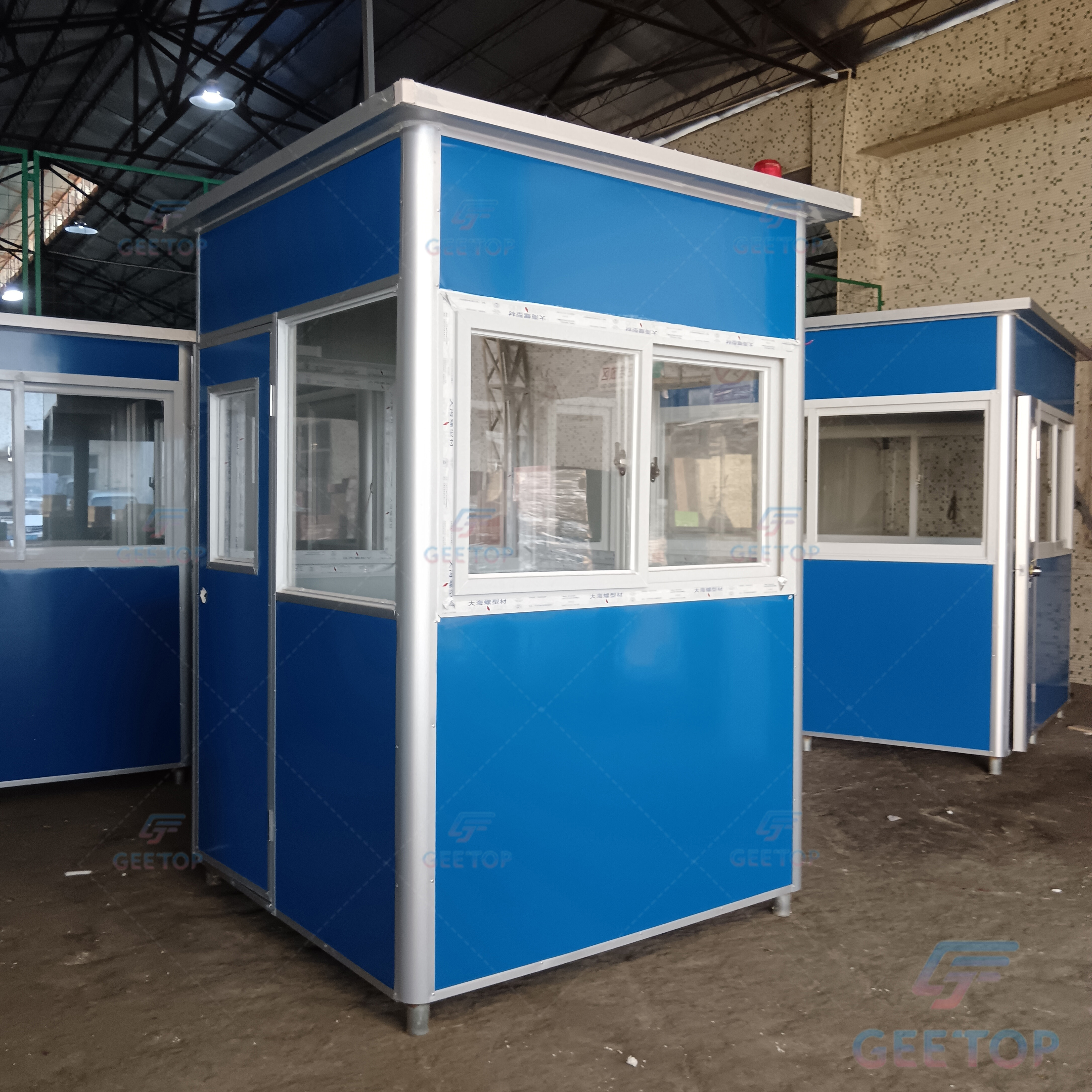 Prefabricated Portable Small Size Mini Box Shopping Security Booth Movable Security Surveillance Kiosk