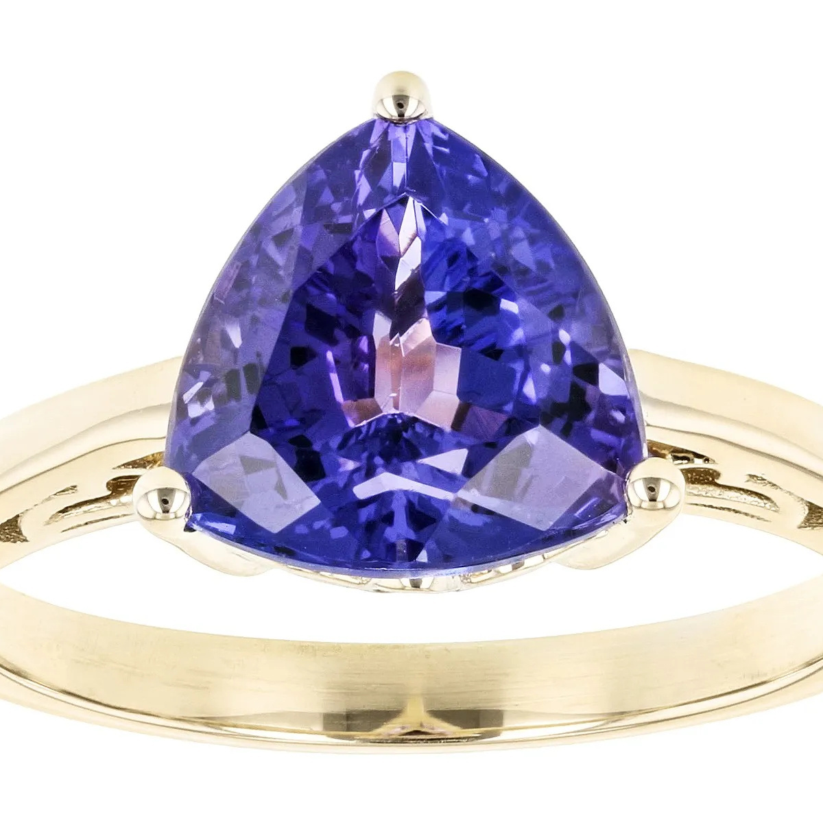 Elegance in Hues: Blue Tanzanite 14K Yellow Gold Ring | A Heavenly Symphony of Gemstone Brilliance and Precious Metal Splendor