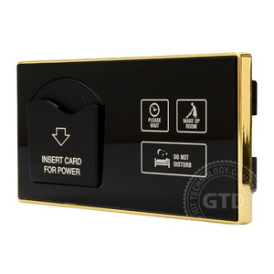 Gold frame time delay RF Card Switch with DND Touch Control Panel wall switch