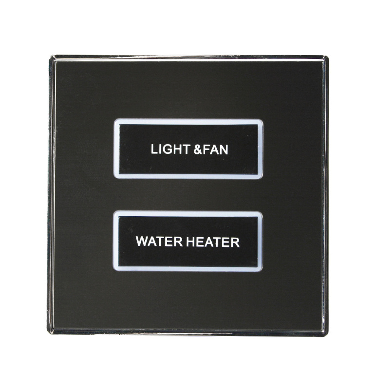 Brushed Stainless 220V AC Intelligent Hotel Use LED Backlight Soft Button Panel Zinc Alloy Wrap Frame Touch Switch