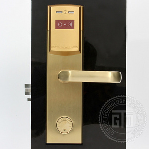 High Quality Gold Color RF Card Open Room Electronic Hotel Door Lock