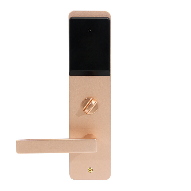 GTD Lock Smart Door Lock Swipe Card to Unlock for Hotel Using in Elegant Golden Color