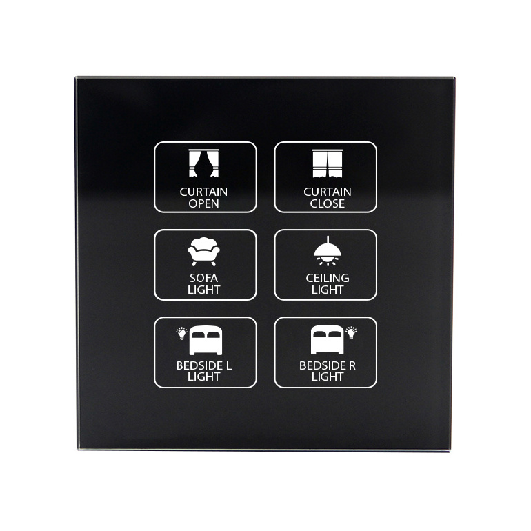 Scene Panel Tuya APP Zigbee Smart Wall Switch with Timing Function Compatible with Alexa Google