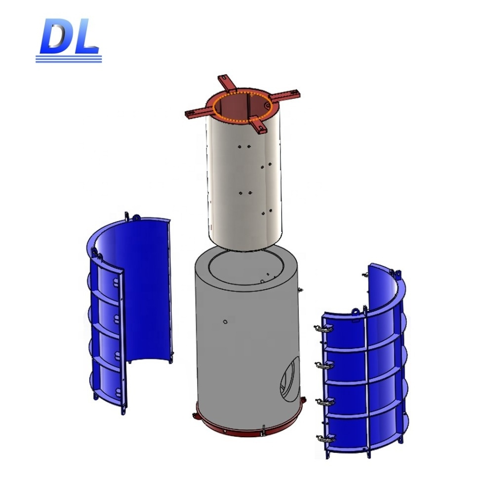 Wet casting precast concrete manhole forms for base cone rise