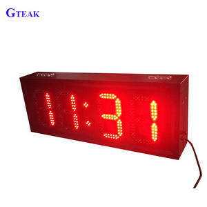 outdoor led clock time date temperature sign