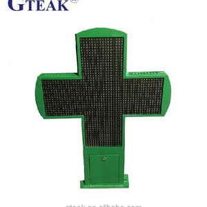 Double sided Customized outdoor led pharmacy cross sign,cross light display for the shop