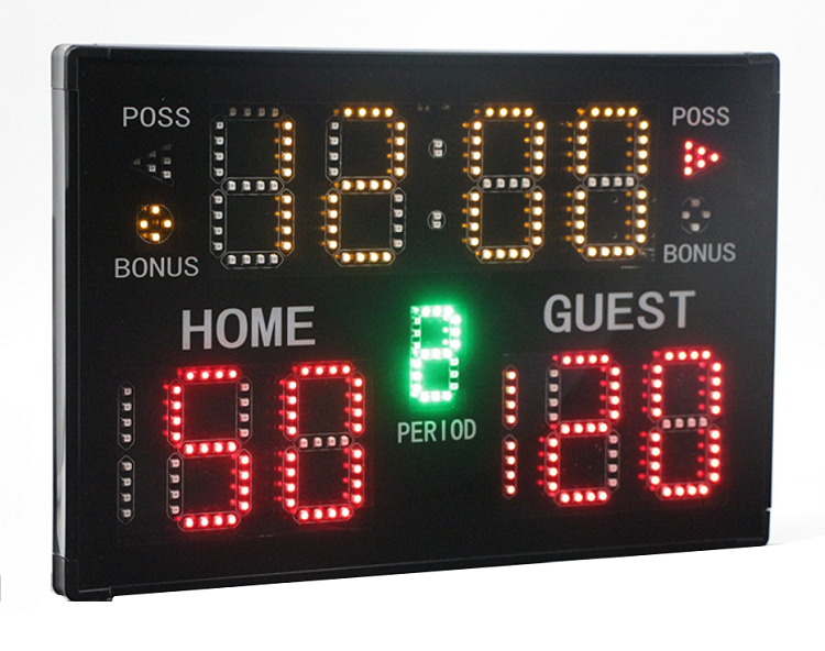 Indoor stadium sport soccer baseball led number football portable digital scoreboard for basketball with 24 second shot clock