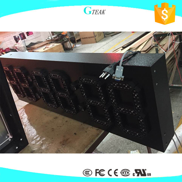 big 6 digit 7 segment led display 12 inch giant customised led 7 segment display for time clock outdoor