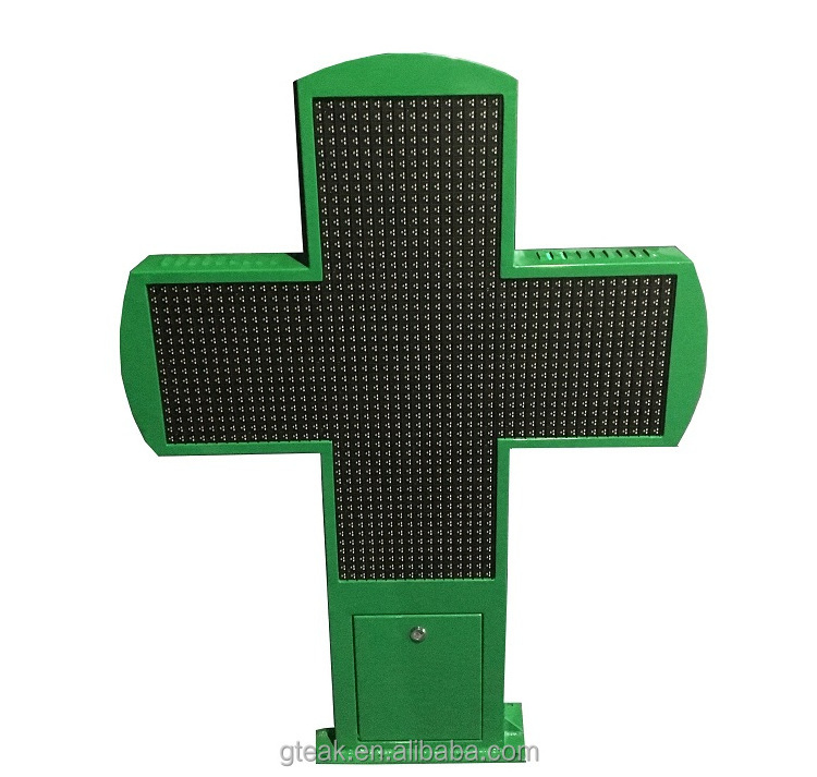 Double sided Customized outdoor led pharmacy cross sign,cross light display for the shop