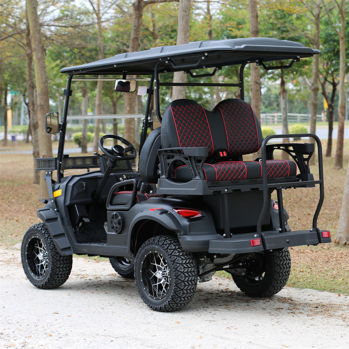 Wholesale China Color Logo Custom Club 4 Seats Car 500 Gas Golf Carts Electric Powered Red 2+2 Seats for Sale