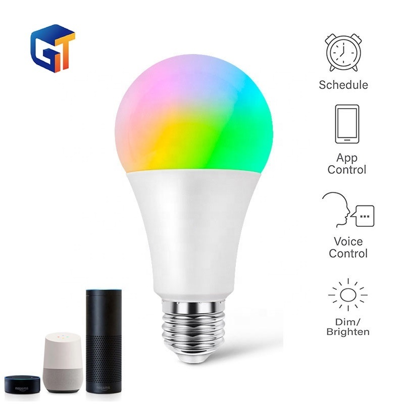 G-Tech plus Tuya Smart Light Bulb with WIFI 12W 15W Color Changing RGB LED Bulb E27 APP Remote Compatible Alexa Google Home